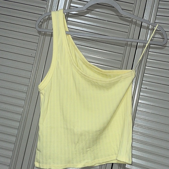 AE yellow one shoulder top - Picture 2 of 2
